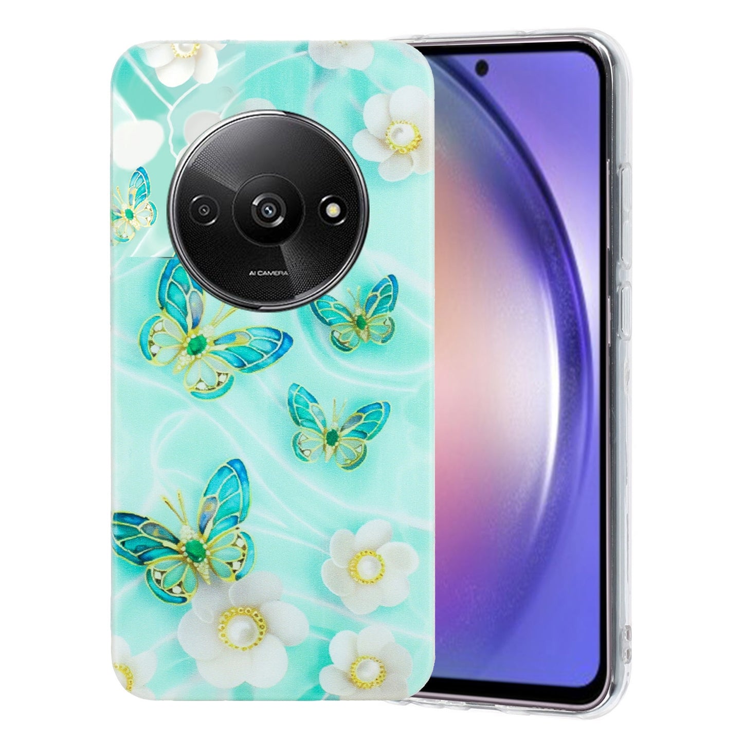 Xiaomi Redmi A3 TPU Phone Case with Colourful Painting Pattern – Wear-Resistant and Lightweight