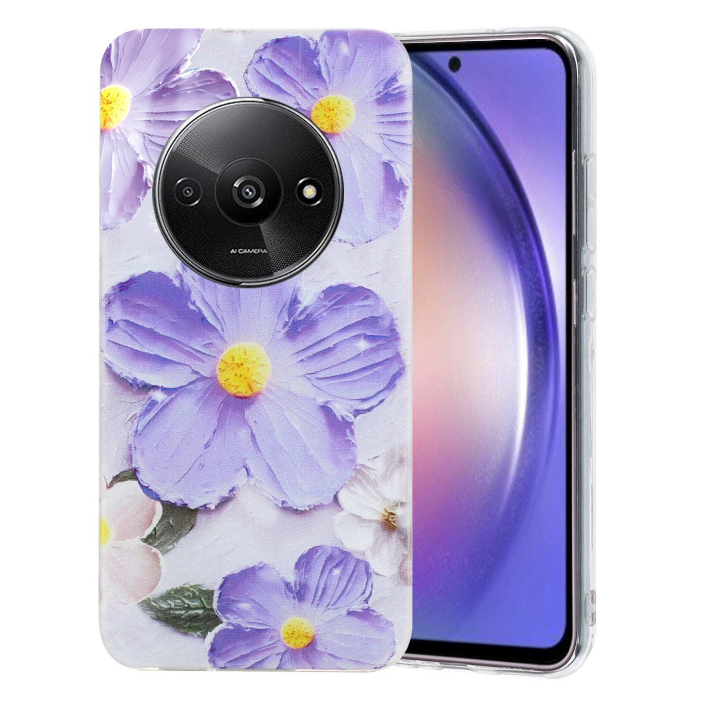 Xiaomi Redmi A3 TPU Phone Case with Colourful Painting Pattern – Wear-Resistant and Lightweight