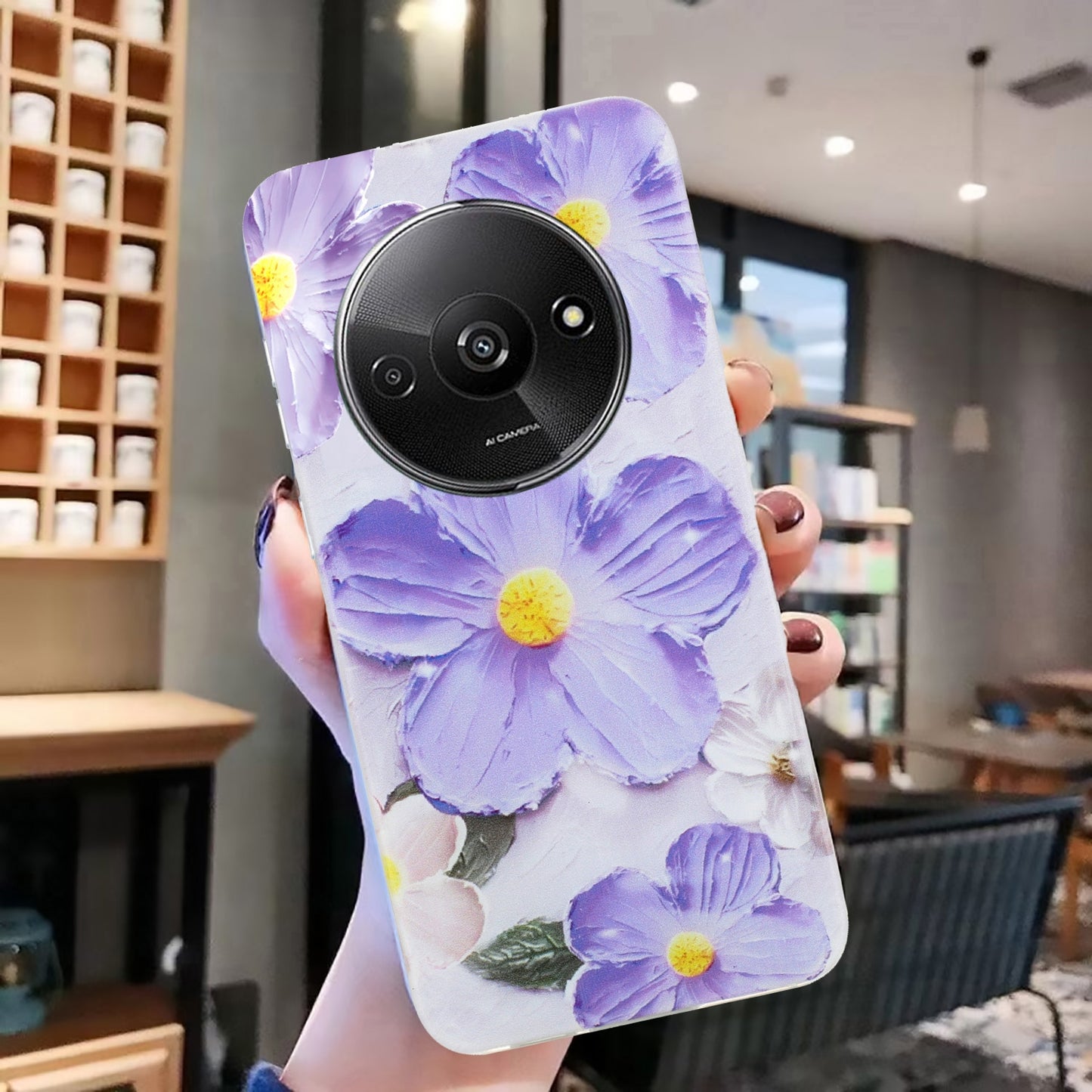 Xiaomi Redmi A3 TPU Phone Case with Colourful Painting Pattern – Wear-Resistant and Lightweight