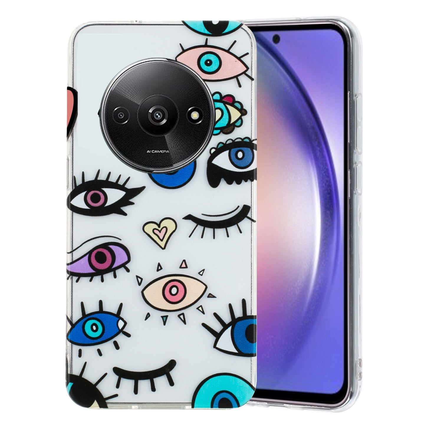 Xiaomi Redmi A3 TPU Phone Case with Colourful Painting Pattern – Wear-Resistant and Lightweight