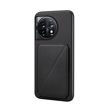 OnePlus 11 Calf Texture Leather Case with Dual Card Slots and Stand Function