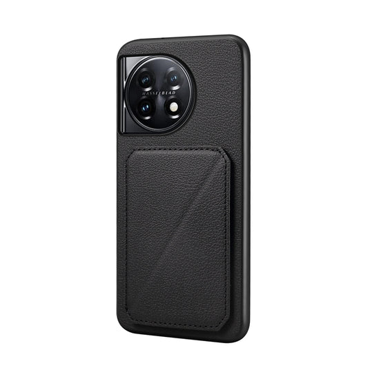 OnePlus 11 Calf Texture Leather Case with Dual Card Slots and Stand Function