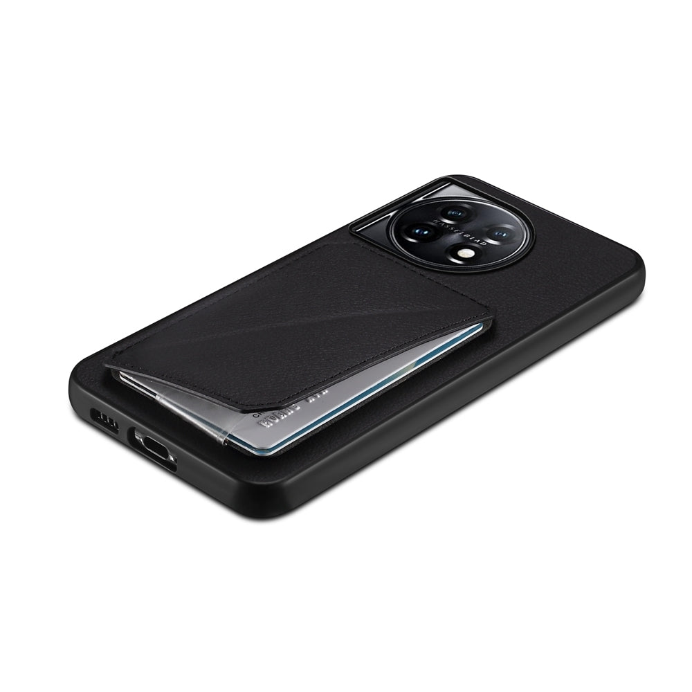OnePlus 11 Calf Texture Leather Case with Dual Card Slots and Stand Function