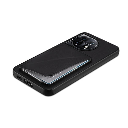 OnePlus 11 Calf Texture Leather Case with Dual Card Slots and Stand Function