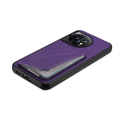 OnePlus 11 Calf Texture Leather Case with Dual Card Slots and Stand Function