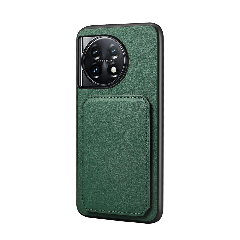 OnePlus 11 Calf Texture Leather Case with Dual Card Slots and Stand Function