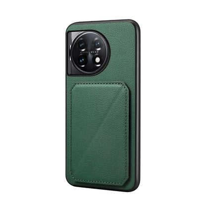 OnePlus 11 Calf Texture Leather Case with Dual Card Slots and Stand Function