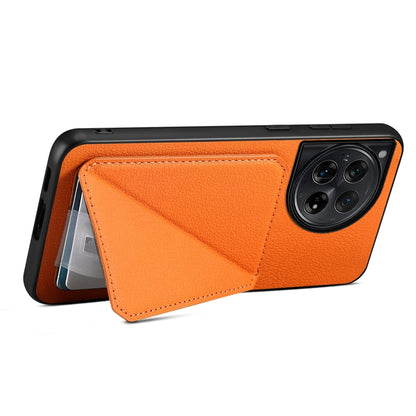OnePlus 12 Calf Texture Leather Case with Dual Card Slots and Stand Function