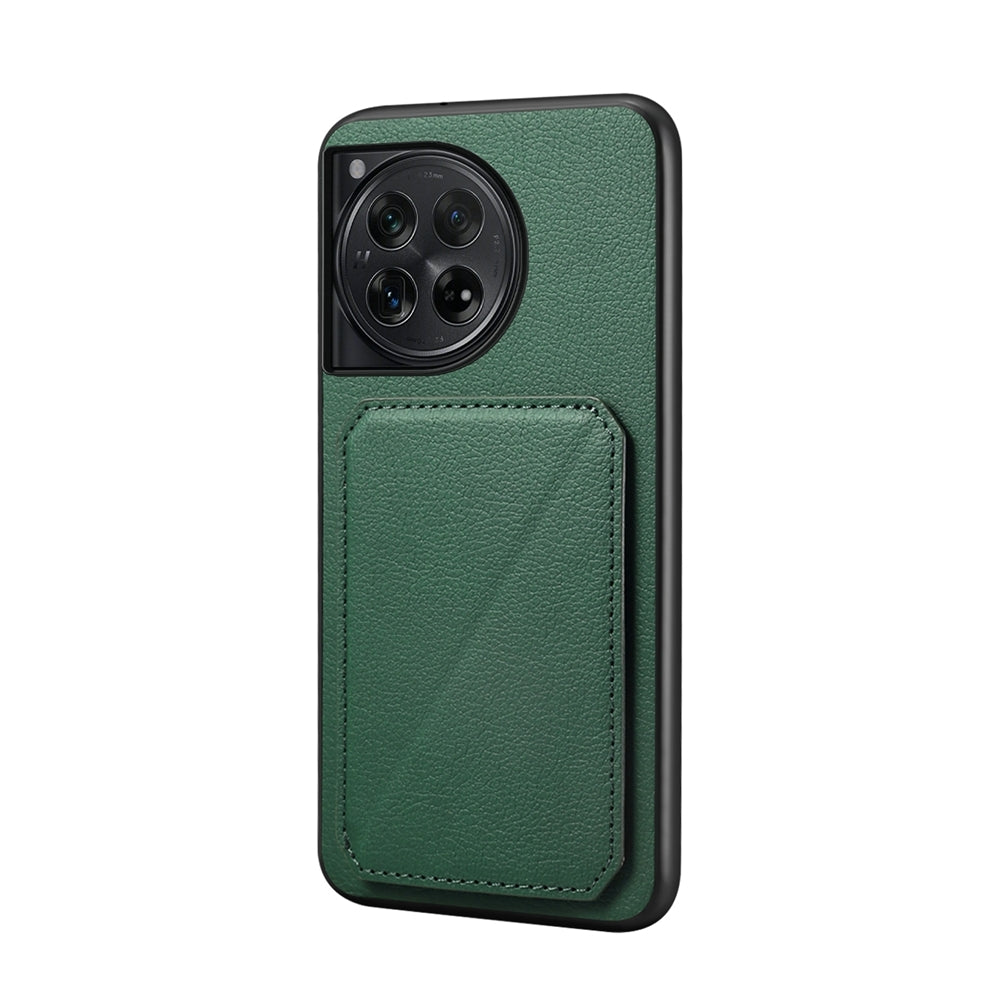 OnePlus 12 Calf Texture Leather Case with Dual Card Slots and Stand Function