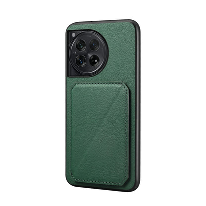 OnePlus 12 Calf Texture Leather Case with Dual Card Slots and Stand Function