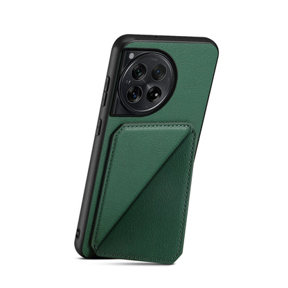 OnePlus 12 Calf Texture Leather Case with Dual Card Slots and Stand Function
