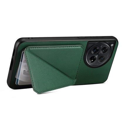 OnePlus 12 Calf Texture Leather Case with Dual Card Slots and Stand Function