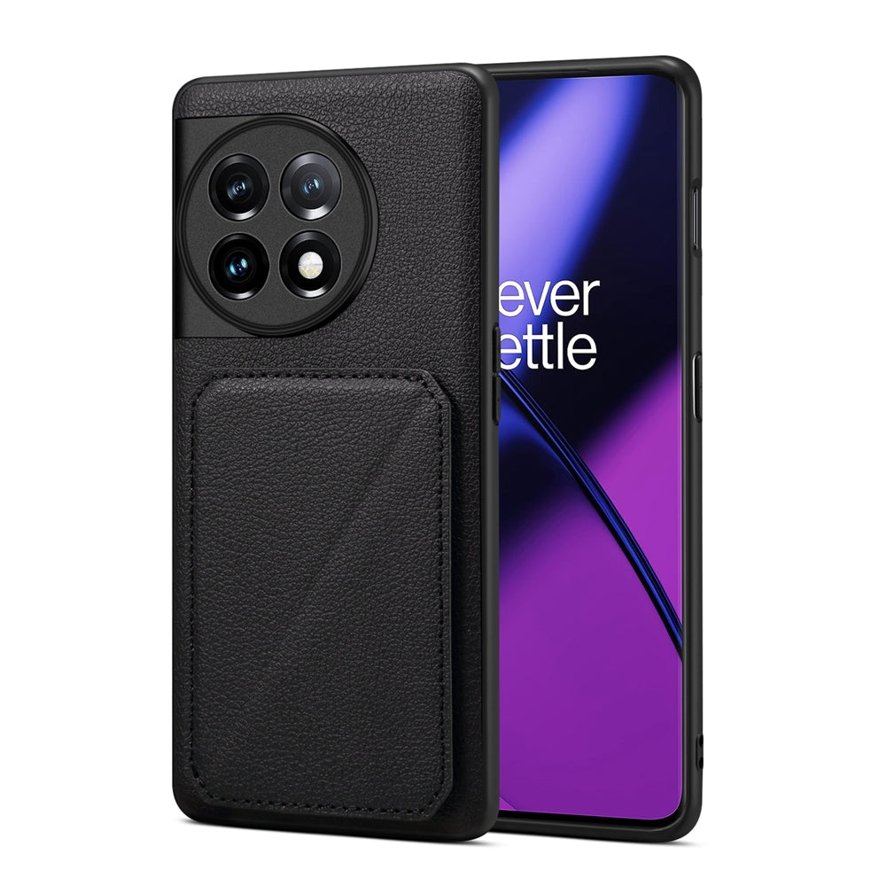OnePlus Ace 2 Calf Texture Leather Case with Dual Card Slots and Stand Function