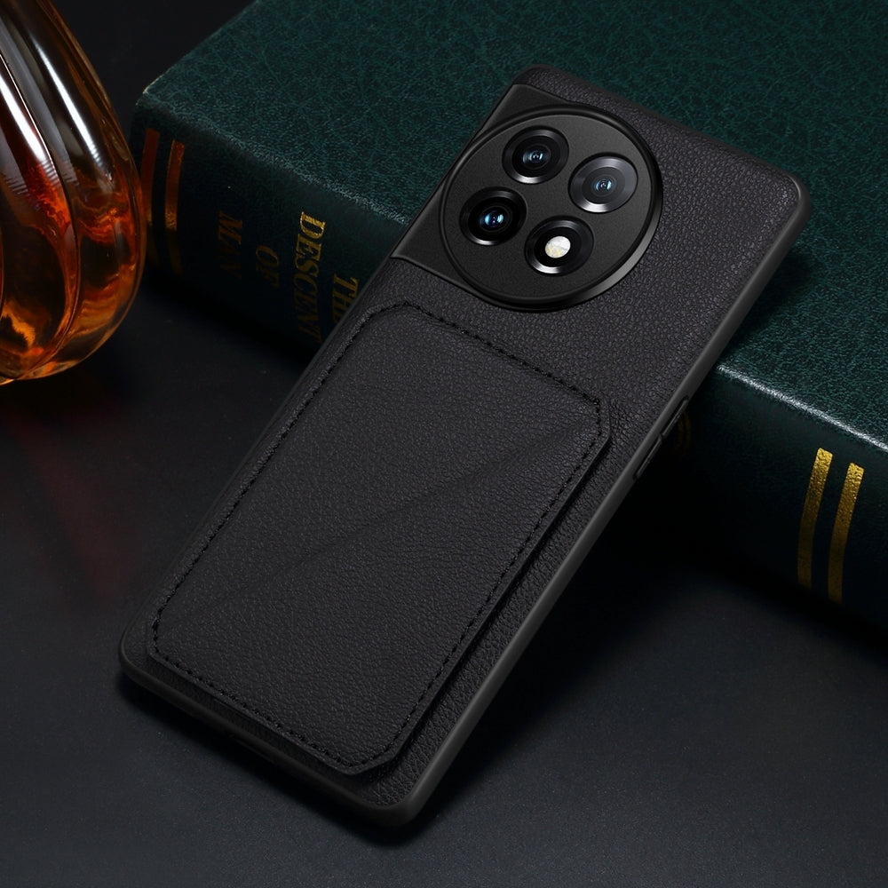 OnePlus Ace 2 Calf Texture Leather Case with Dual Card Slots and Stand Function