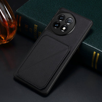 OnePlus Ace 2 Calf Texture Leather Case with Dual Card Slots and Stand Function