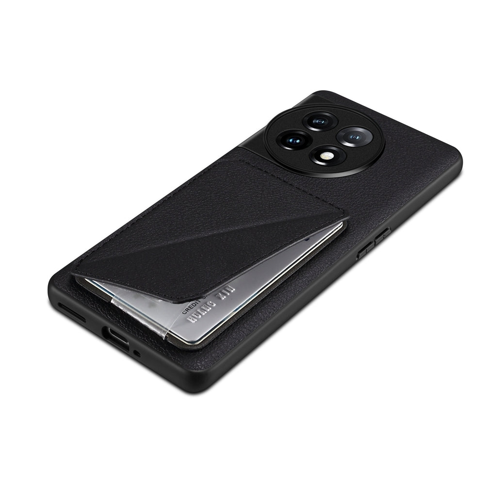 OnePlus Ace 2 Calf Texture Leather Case with Dual Card Slots and Stand Function