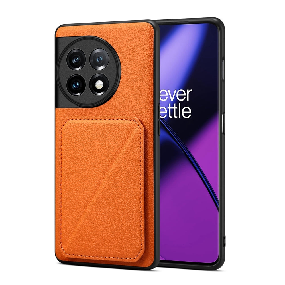 OnePlus Ace 2 Calf Texture Leather Case with Dual Card Slots and Stand Function