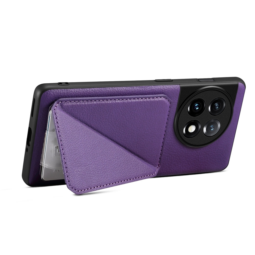 OnePlus Ace 2 Calf Texture Leather Case with Dual Card Slots and Stand Function