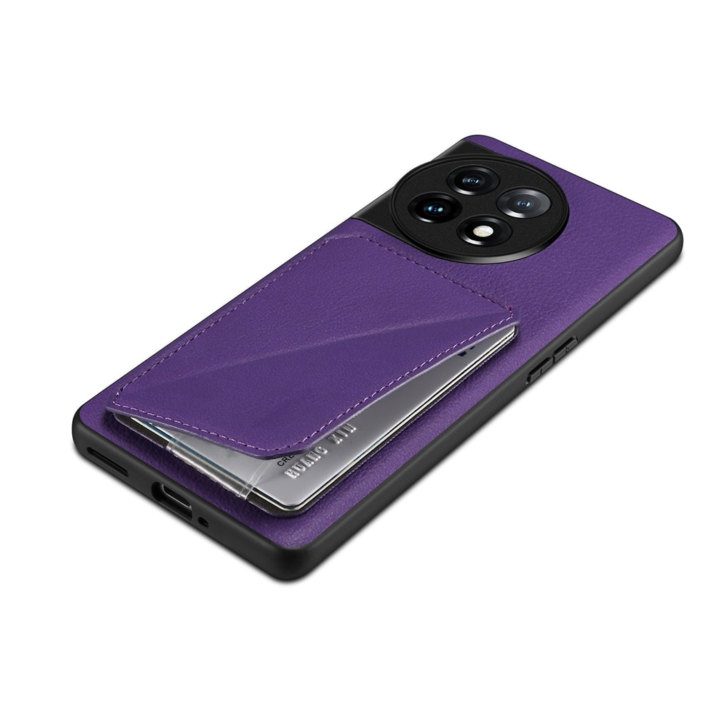 OnePlus Ace 2 Calf Texture Leather Case with Dual Card Slots and Stand Function