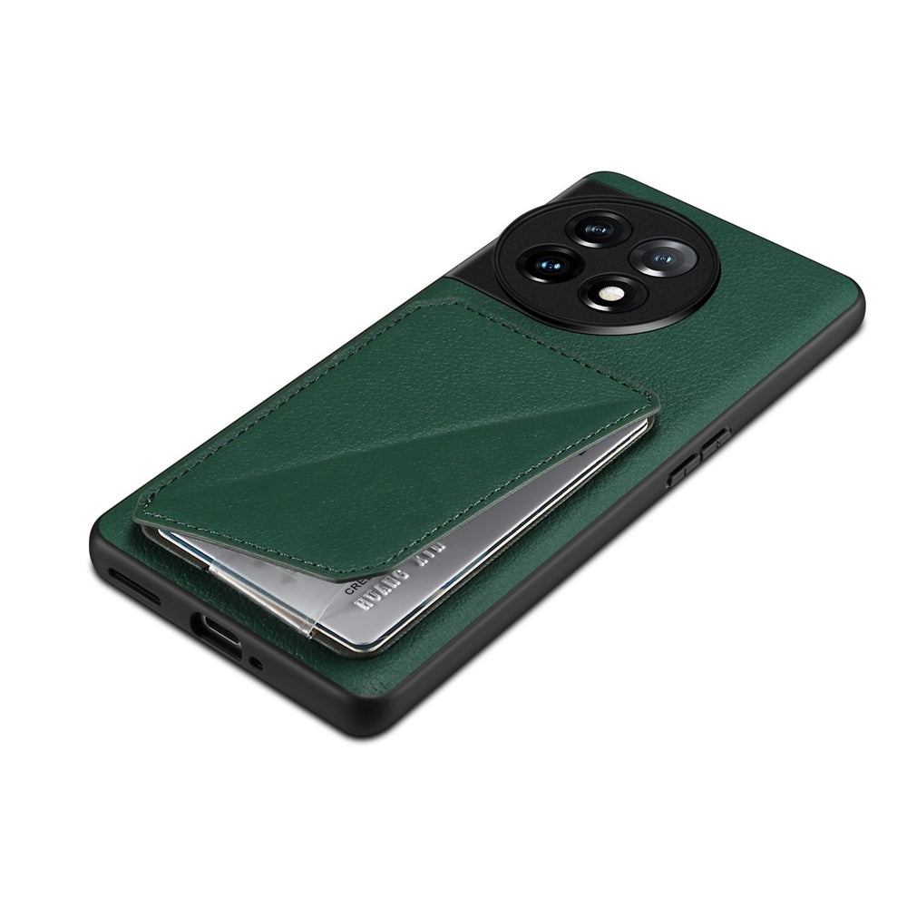 OnePlus Ace 2 Calf Texture Leather Case with Dual Card Slots and Stand Function