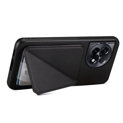 OnePlus Ace 2 Pro Calf Texture Leather Case with Dual Card Slots and Stand Function