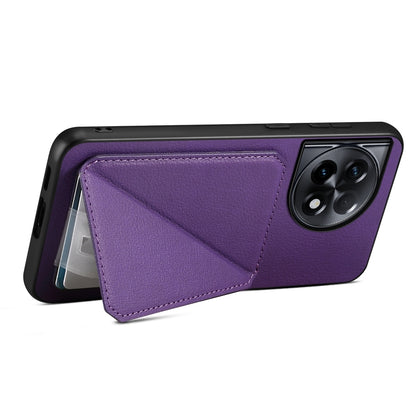 OnePlus Ace 2 Pro Calf Texture Leather Case with Dual Card Slots and Stand Function