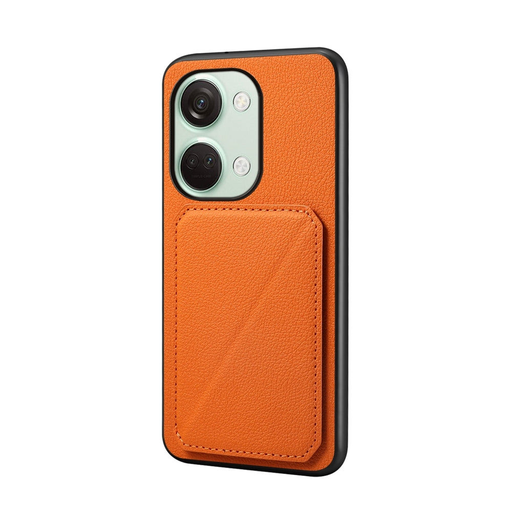OnePlus Ace 2V Calf Texture Leather Case with Dual Card Slots and Stand Function