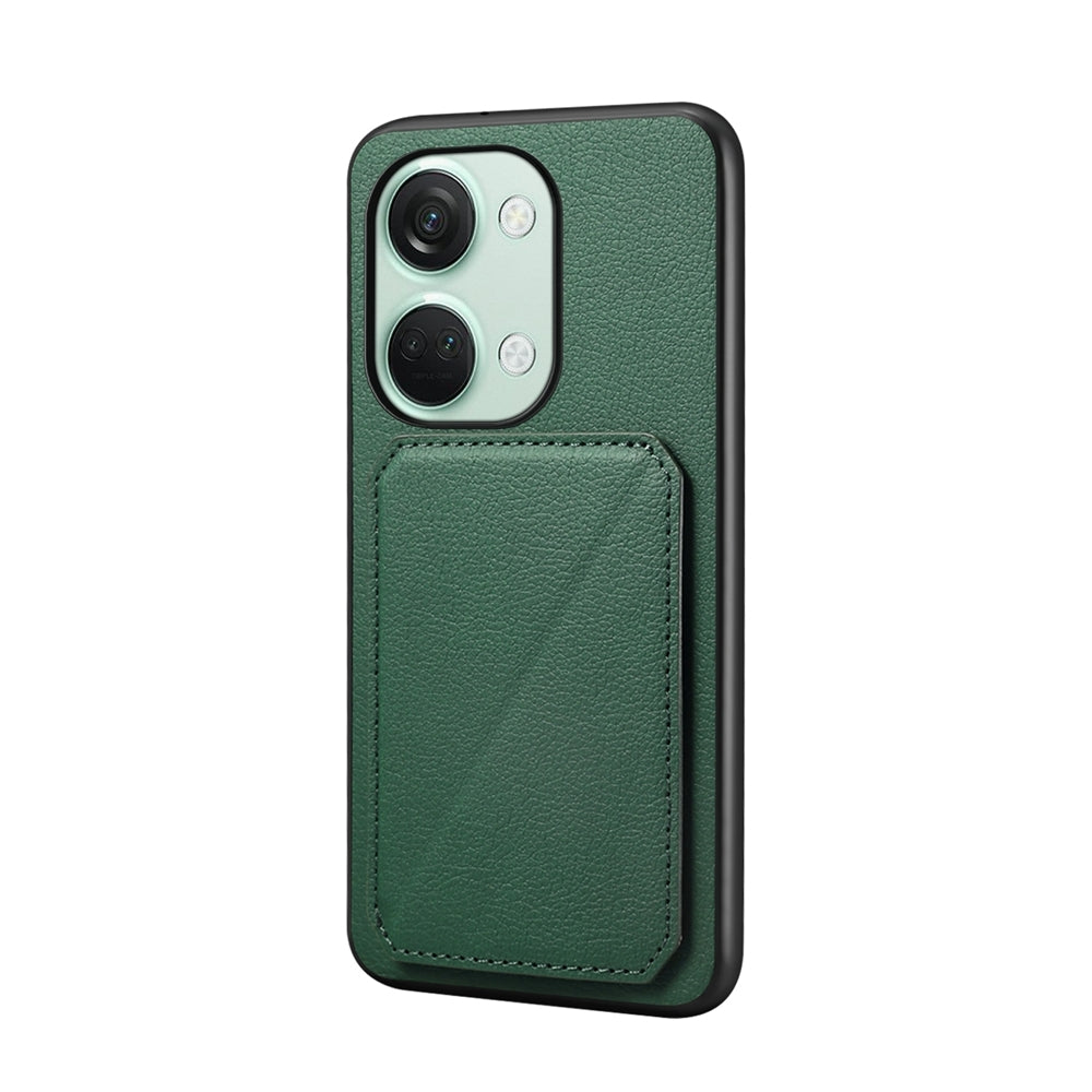 OnePlus Ace 2V Calf Texture Leather Case with Dual Card Slots and Stand Function