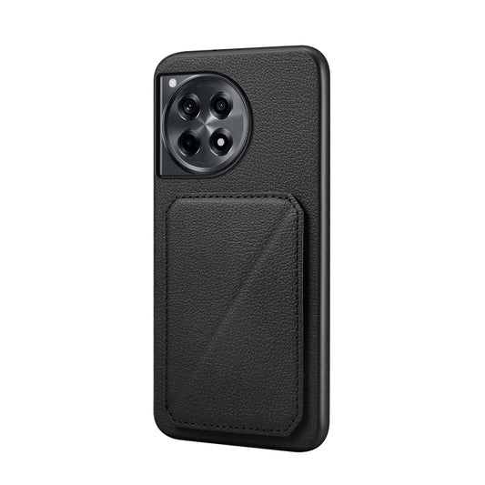 OnePlus Ace 3 Calf Texture Leather Case with Dual Card Slots and Stand Function