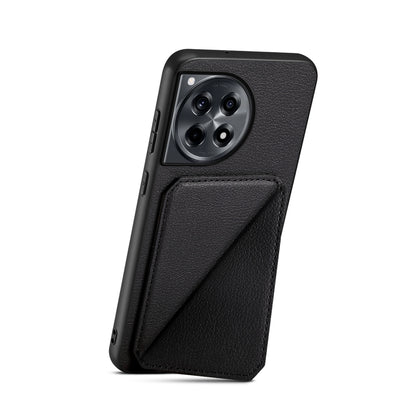 OnePlus Ace 3 Calf Texture Leather Case with Dual Card Slots and Stand Function