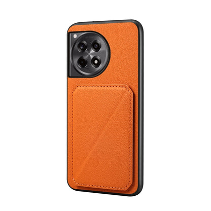 OnePlus Ace 3 Calf Texture Leather Case with Dual Card Slots and Stand Function