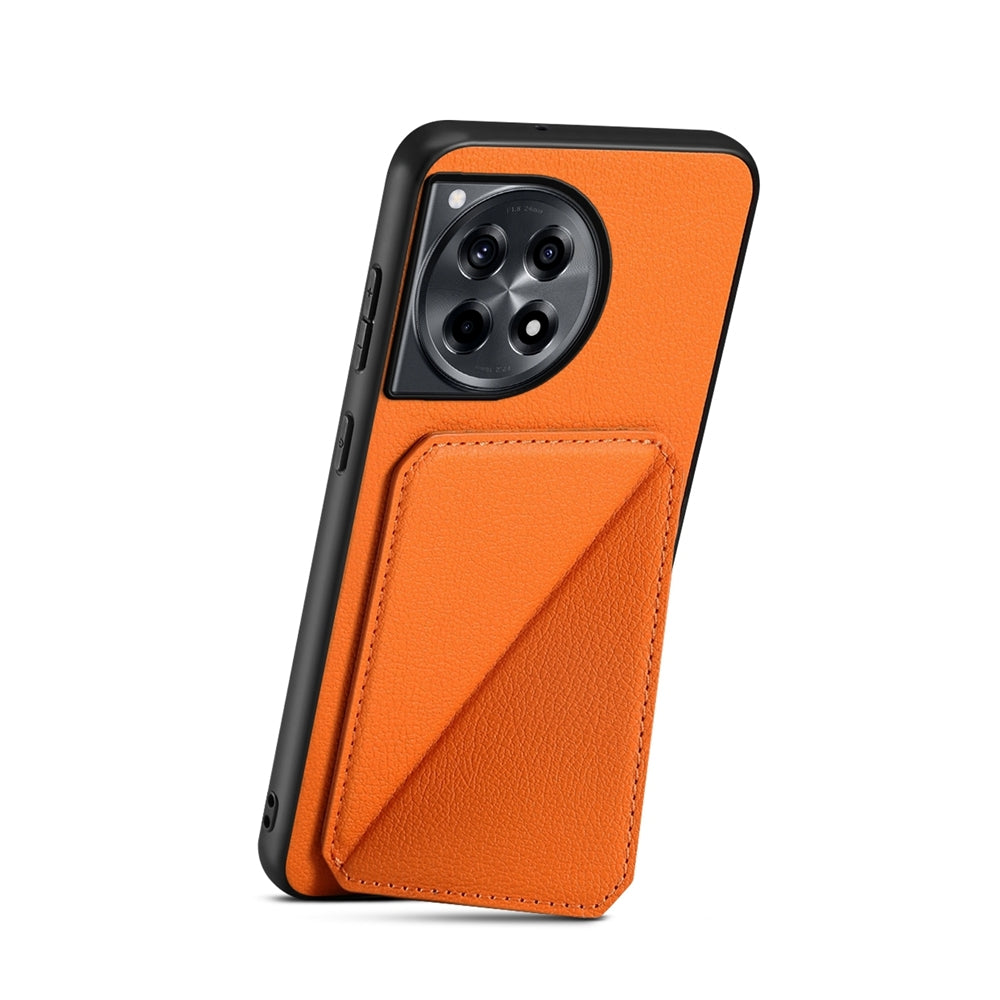 OnePlus Ace 3 Calf Texture Leather Case with Dual Card Slots and Stand Function