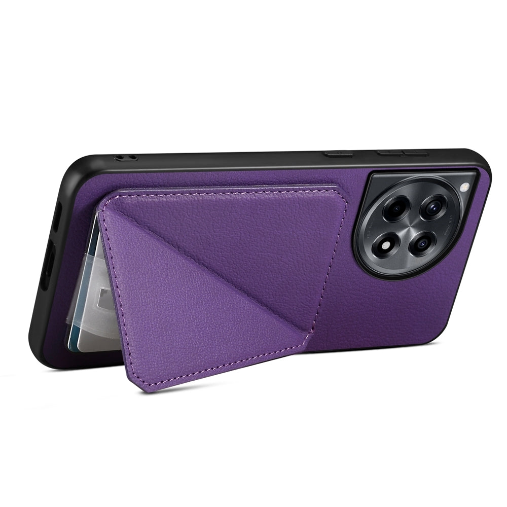 OnePlus Ace 3 Calf Texture Leather Case with Dual Card Slots and Stand Function