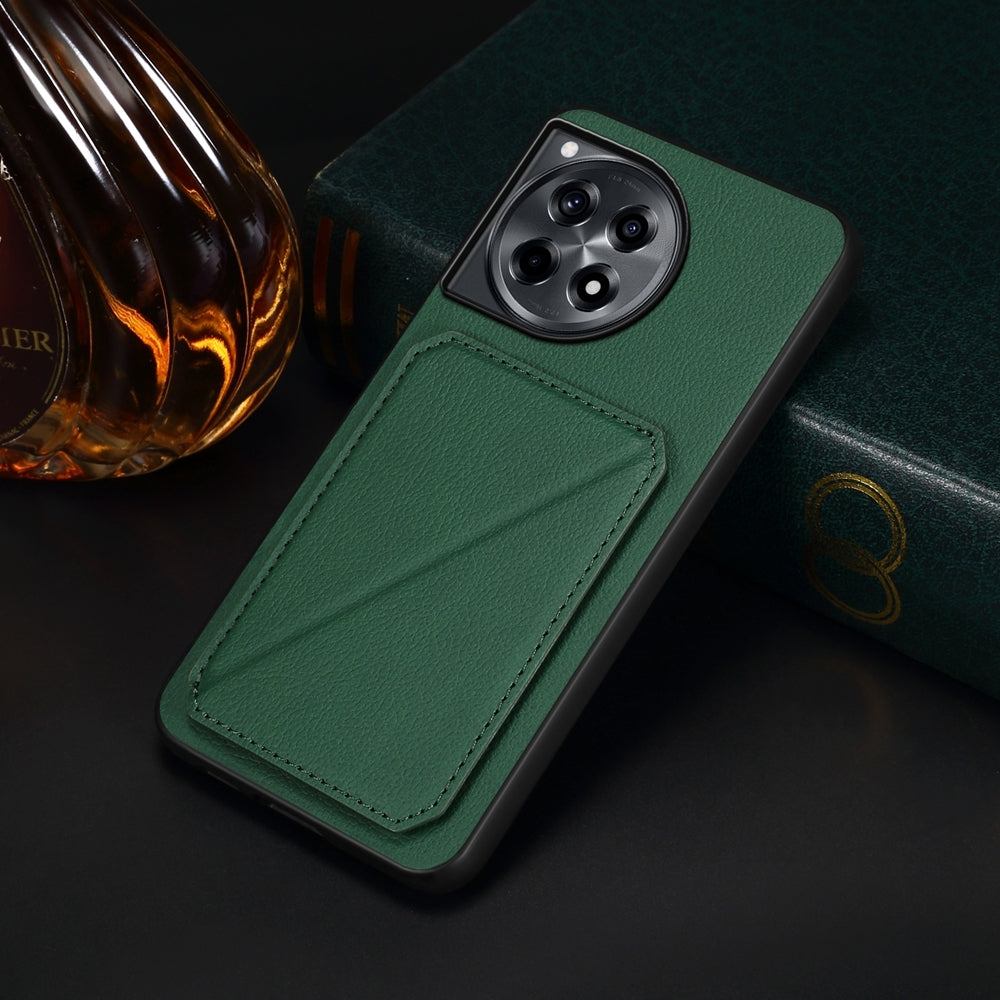 OnePlus Ace 3 Calf Texture Leather Case with Dual Card Slots and Stand Function
