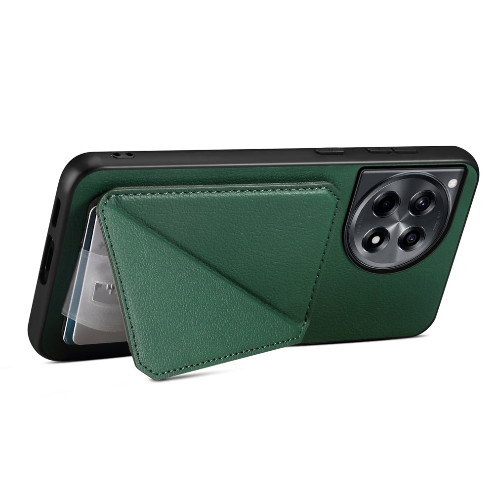 OnePlus Ace 3 Calf Texture Leather Case with Dual Card Slots and Stand Function