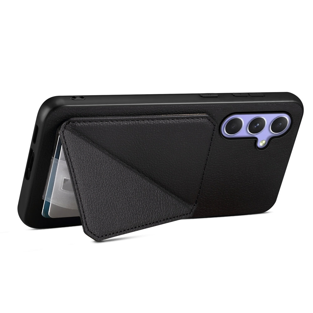 Samsung Galaxy A55 5G Calf Texture Leather Case with Dual Card Slots and Stand Function