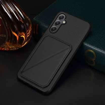 Samsung Galaxy A35 5G Calf Texture Leather Case with Dual Card Slots and Stand Function