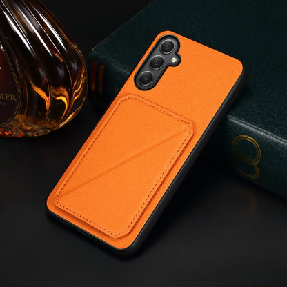 Samsung Galaxy A35 5G Calf Texture Leather Case with Dual Card Slots and Stand Function