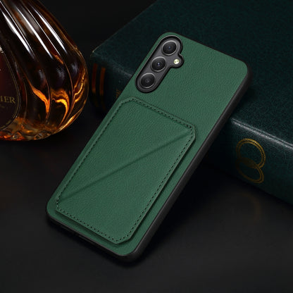 Samsung Galaxy A35 5G Calf Texture Leather Case with Dual Card Slots and Stand Function