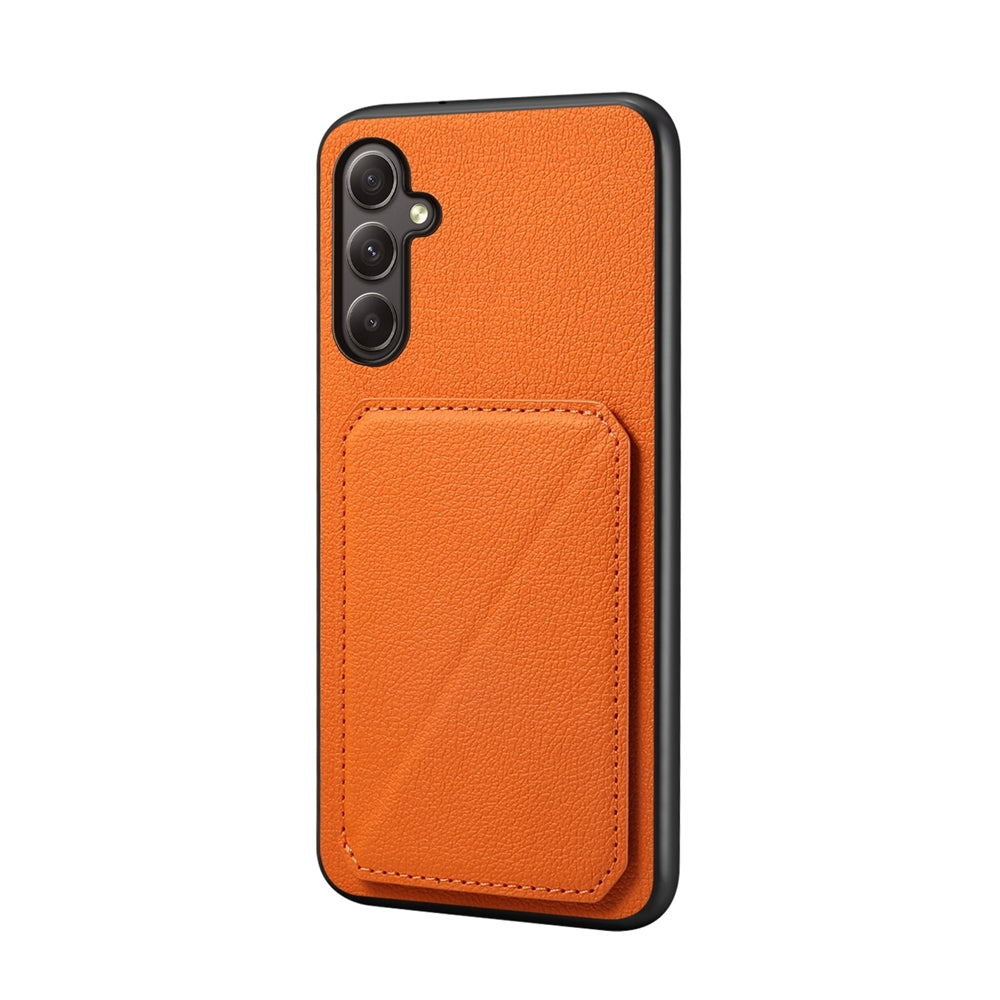 Samsung Galaxy A34 5G Calf Texture Leather Case with Dual Card Slots and Stand Function
