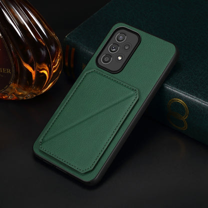 Samsung Galaxy A33 5G Calf Texture Leather Case with Dual Card Slots and Stand Function
