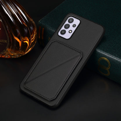 Samsung Galaxy A32 5G Calf Texture Leather Case with Dual Card Slots and Stand Function