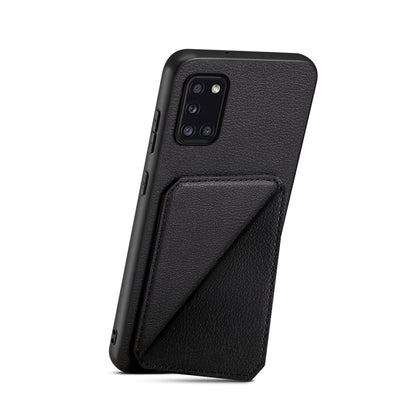 Samsung Galaxy A31 4G Calf Texture Leather Case with Dual Card Slots and Stand Function