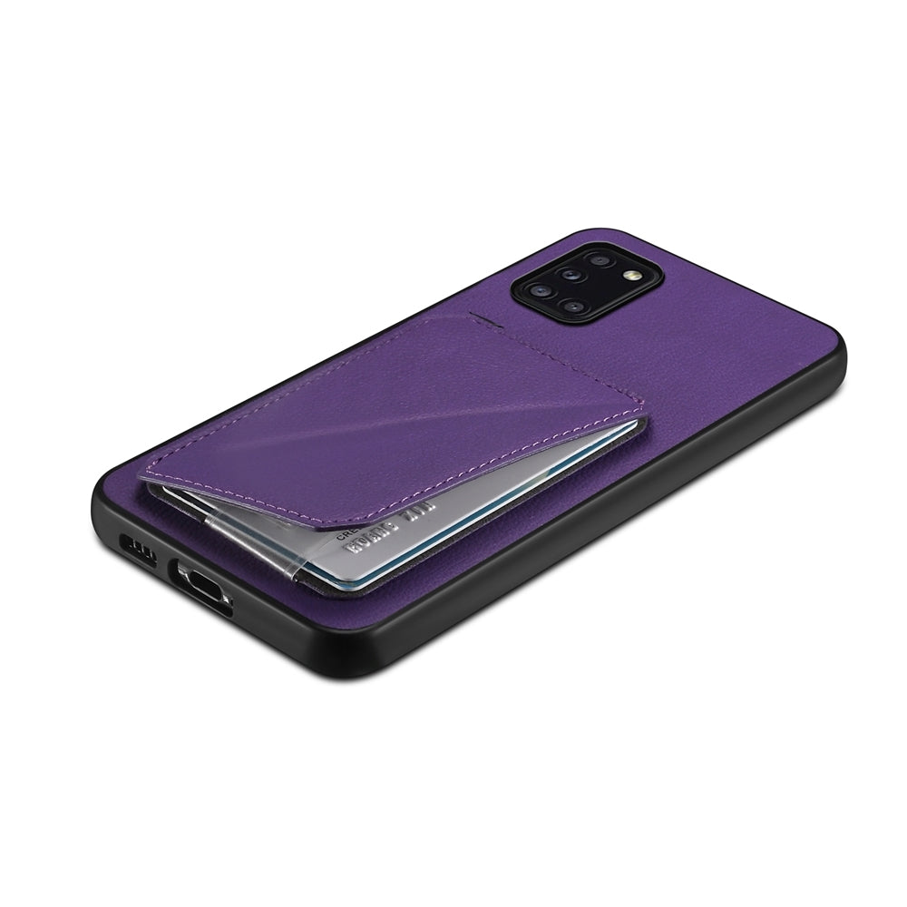 Samsung Galaxy A31 4G Calf Texture Leather Case with Dual Card Slots and Stand Function