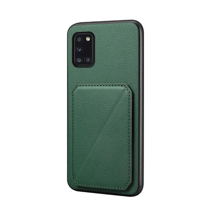 Samsung Galaxy A31 4G Calf Texture Leather Case with Dual Card Slots and Stand Function