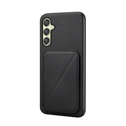 Samsung Galaxy A25 Calf Texture Leather Case with Dual Card Slots and Stand Function