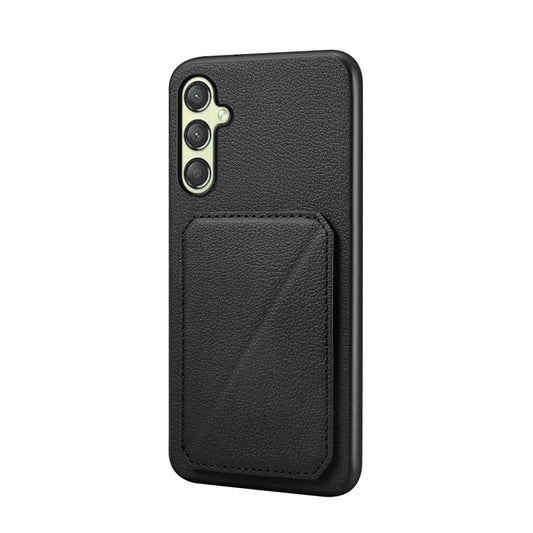 Samsung Galaxy A25 Calf Texture Leather Case with Dual Card Slots and Stand Function