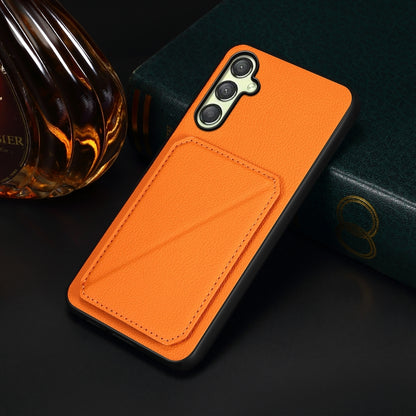 Samsung Galaxy A25 Calf Texture Leather Case with Dual Card Slots and Stand Function