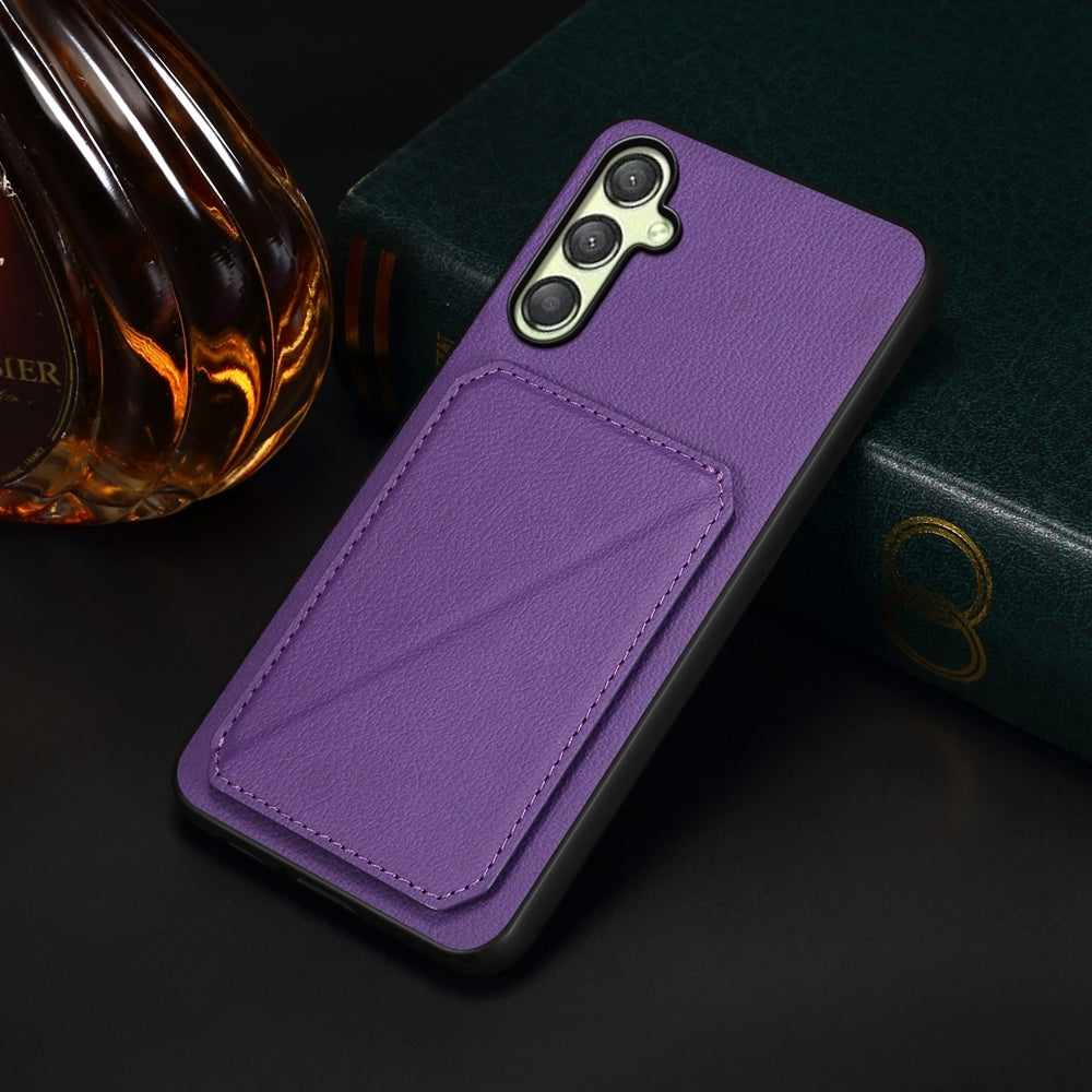 Samsung Galaxy A25 Calf Texture Leather Case with Dual Card Slots and Stand Function