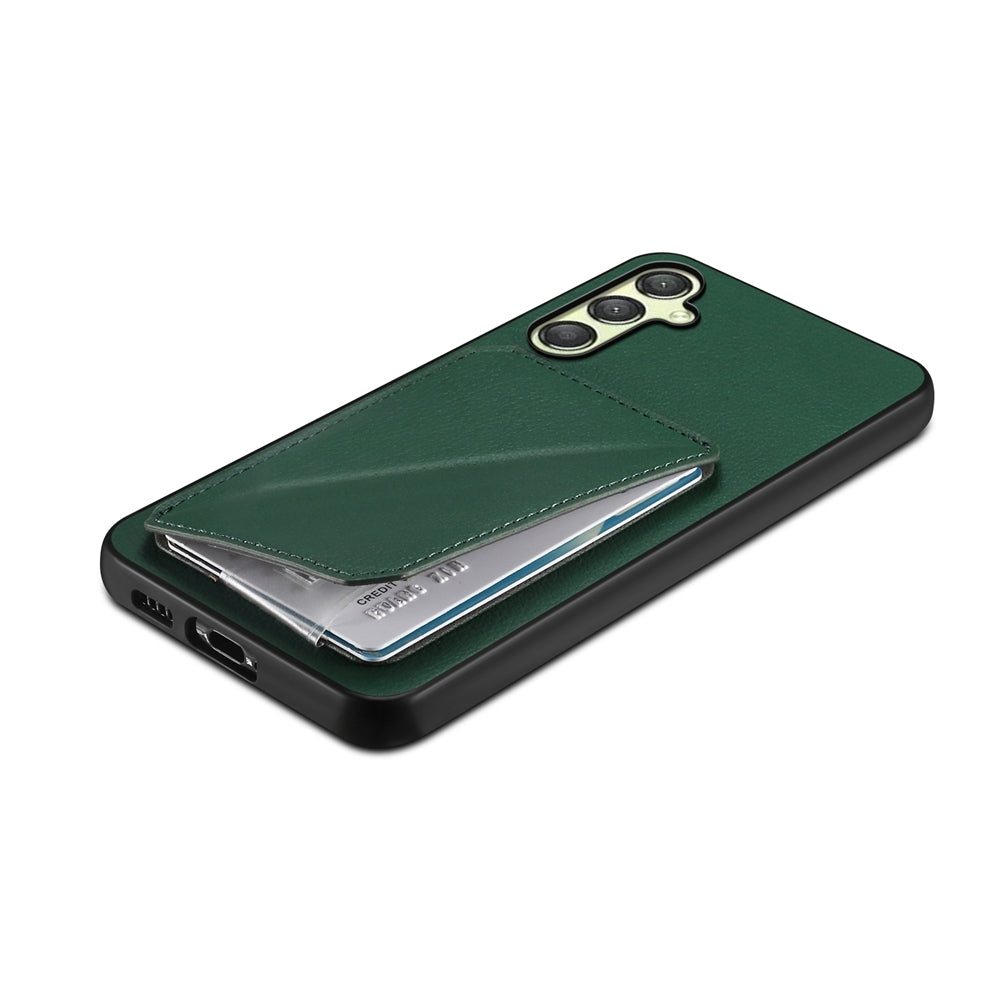 Samsung Galaxy A25 Calf Texture Leather Case with Dual Card Slots and Stand Function